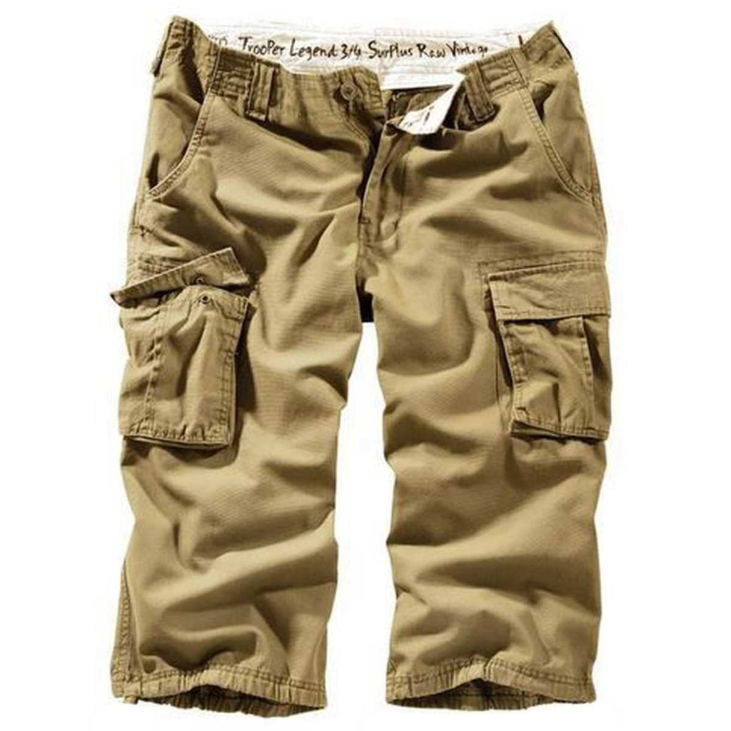 Calf-Length Cargo Men's Shorts - Khaki / 34 | Cargo shorts, Cargo shorts men,  Type of pants